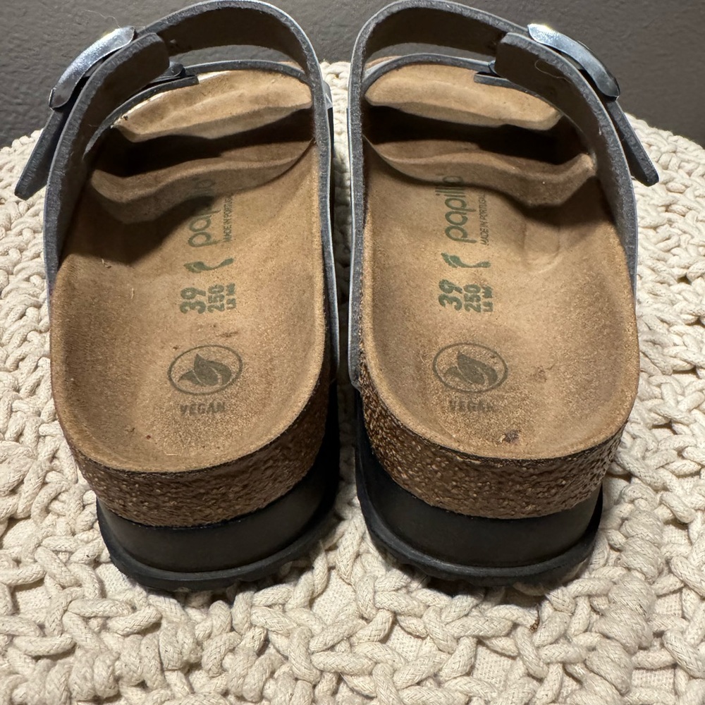 • Birkenstock • Arizona Flex Platform Sandals Birko-Flor Stone Coin EU 39 - Picture 7 of 10